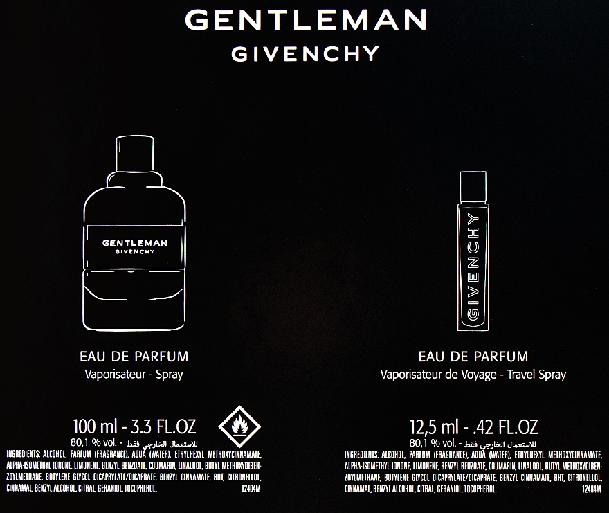 Givenchy Gentleman 2018 - Набор (edp/100ml + edp/12.5ml) — фото N3