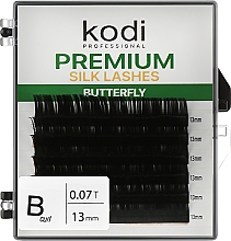 Парфумерія, косметика Накладні вії Butterfly Green B 0.07 (6 рядів: 13 мм) - Kodi Professional