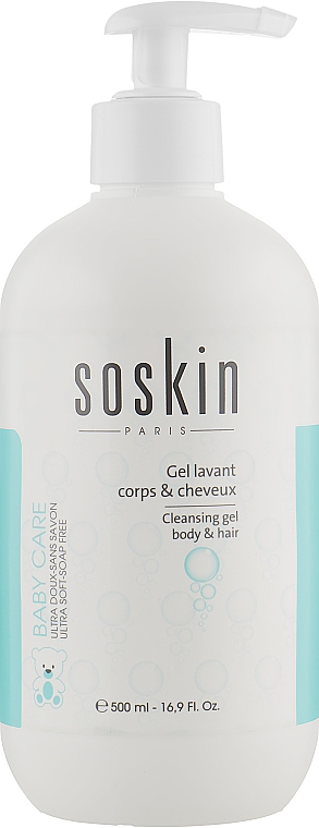 Дитячий очищувальний гель для тіла й волосся - Soskin Cleansing Gel Body & Hair — фото N1