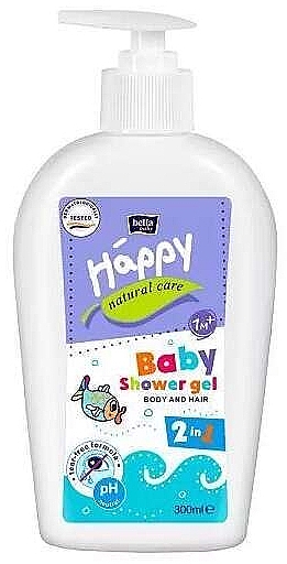 Детский гель для мытья тела и волос - Bella Baby Happy Natural Care Baby Shower Gel Body & Hair 2in1 — фото N1