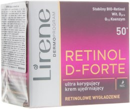 Парфумерія, косметика Зміцнювальний нічний крем для обличчя  - Lirene Retinol D-Forte Firming Cream 50+