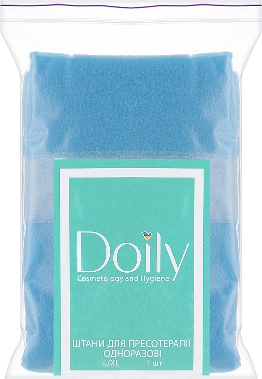 Штаны для прессотерапии из спанбонда на завязке, размер L/XL, голубые - Doily