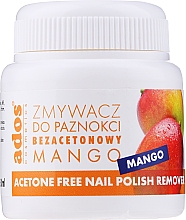 Рідина для зняття лаку "Манго" з губкою - Ados Acetone Free Nail Polish Remover — фото N1