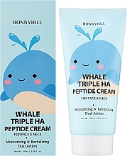 Крем для лица и шеи с гиалуроновой кислотой и пептидами - Bonnyhill Whale Triple HA Peptide Cream — фото N2