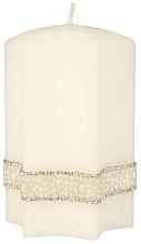 Декоративна свічка, 9х14 см, біла - Artman Crystal Pearl Candle — фото N1