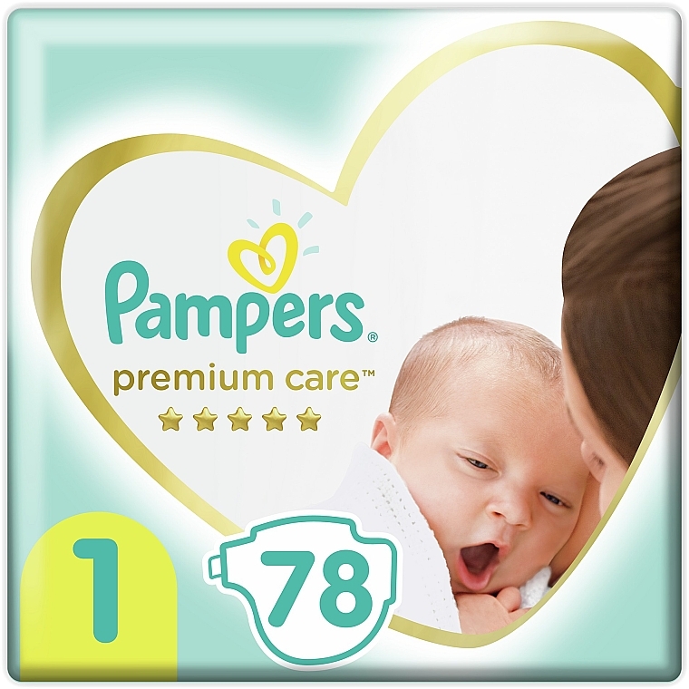 Підгузки Pampers Premium Care Newborn (2-5 кг), 78 шт. - Pampers — фото N1
