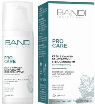 Крем для обличчя з саліциловою та піровиноградною кислотою - Bandi Professional Pro Care Salicylic And Pyruvic Acid Face Cream — фото 50ml