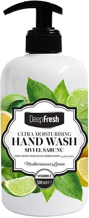 Увлажняющее жидкое мыло для рук "Средиземноморский лимон" - Aksan Deep Fresh Meditteranean Lemon Ultra Moisturising Hand Wash — фото N1