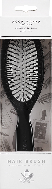 Щетка для волос, черная - Acca Kappa Oval Brush Nude Look — фото N1