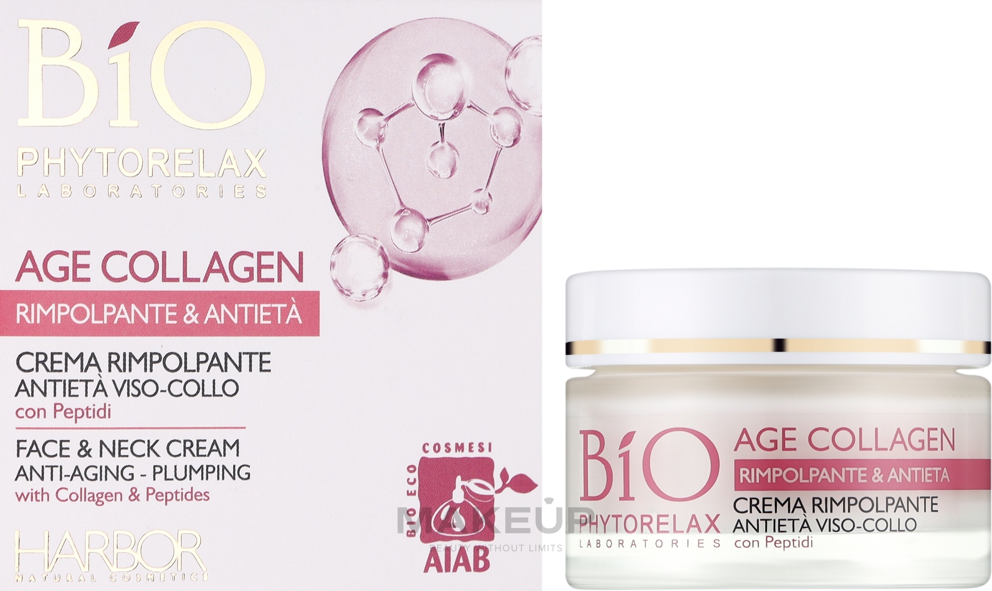 Крем для лица и шеи, антивозрастной - Phytorelax Laboratories Bio Age Collagen Anti-Age Plumping Cream — фото 50ml