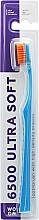 Парфумерія, косметика Зубна щітка, м'яка, світло-синя - Woom 6500 Ultra Soft Toothbrush