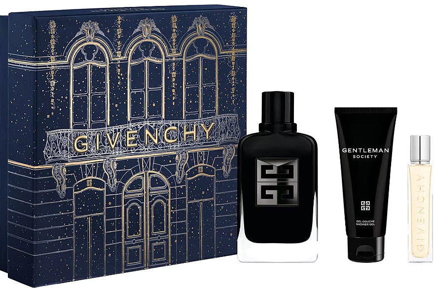 Givenchy Gentleman Society Extreme - Набор (edp/100ml + sh/gel/75ml + edp/mini/12.5ml ) — фото N1