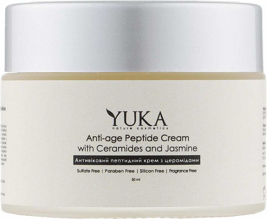 Антивозрастной пептидный крем для лица с церамидами - Yuka Anti-Age Peptide Cream — фото N1