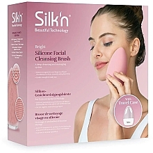 Очищувальна щітка для обличчя, рожева - Silk'n Bright Silicone Pink Facial Cleansing Brush — фото N2