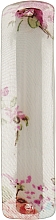 Духи, Парфюмерия, косметика Заколка автоматическая для волос EH344, белая с цветами - Esli