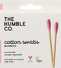 Парфумерія, косметика Бамбукові ватні палички - The Humble Co. Cotton Swabs Pink