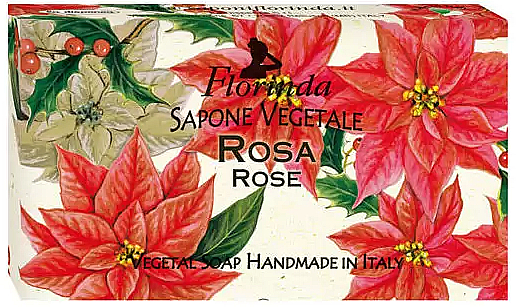 Мыло туалетное "Rose" - Florinda Christmas Collection Soap — фото N1