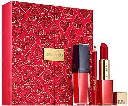 Духи, Парфюмерия, косметика Набор - Estee Lauder Lady Luck Red Lips (lipstick/3.5g + liq/lipstick/7ml + lip/pencil/1.2g)