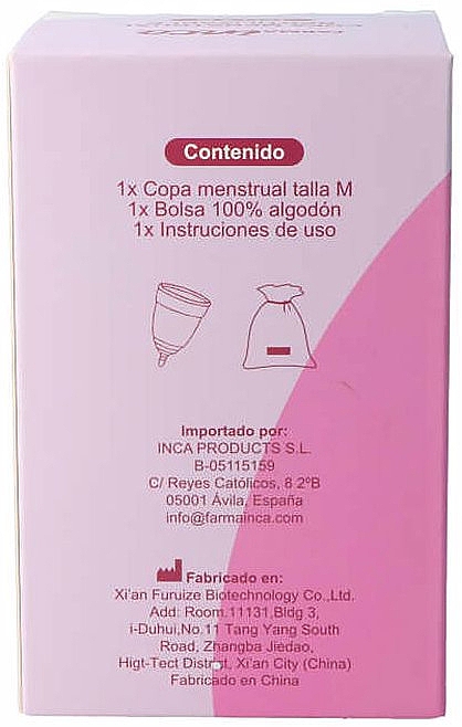 Менструальна чаша середня, рожева - Inca Farma Menstrual Cup Medium — фото N3
