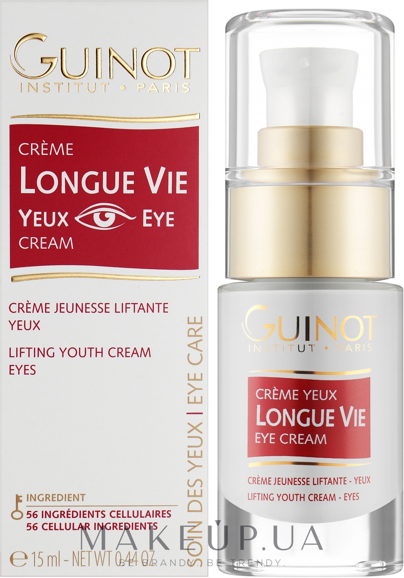 Омолоджувальний крем-ліфтинг для ділянки очей - Guinot Longue Vie Yeux Eye Lifting — фото 15ml