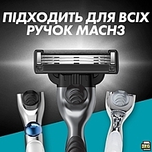 Сменные кассеты для бритья, 4 шт. - Gillette Mach3 Charcoal — фото N6