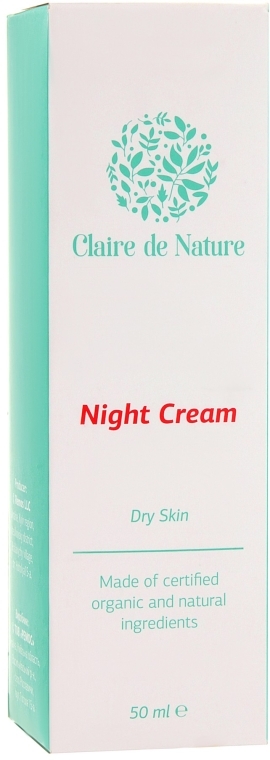 Нічний крем для сухої шкіри - Claire de Nature Night Cream Dry Skin — фото N3