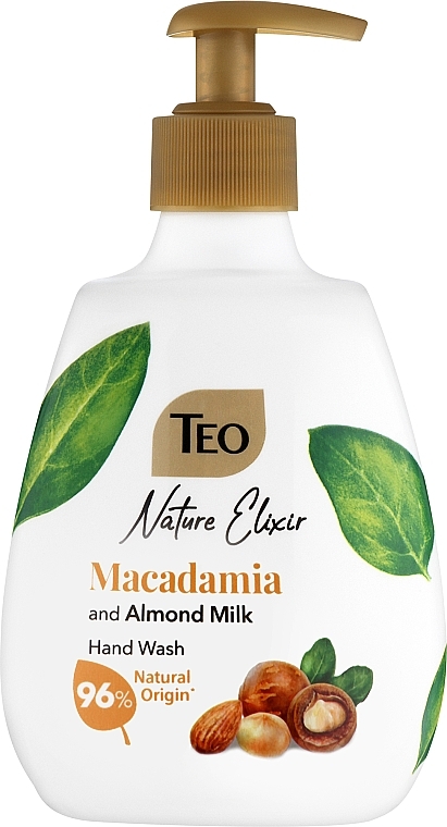 Жидкое мыло "Макадамия и миндальное молочко" - Teo Nature Elixir Macadamia And Almond Milk Hand Wash — фото N1