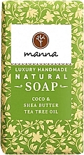 Духи, Парфюмерия, косметика Натуральное мыло "Кокос и чайное дерево" - Manna Soap Coco & Tea Tree Oil