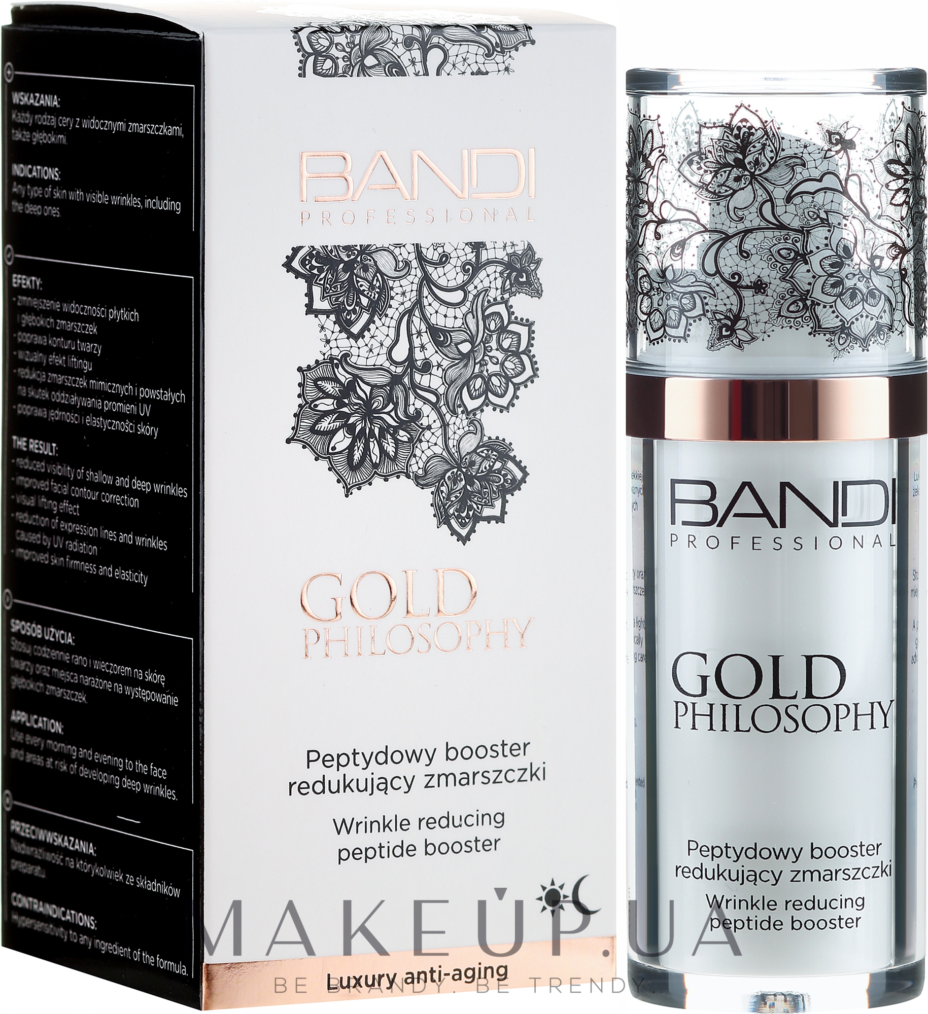 Пептидний бустер від зморщок - Bandi Professional Gold Philosophy Wrinkle Reducing Peptide Booster — фото 30ml