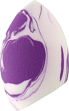 Парфумерія, косметика Спонж для макіяжу "Beauty Blender", мармуровий, 7 см, біло-фіолетовий - Beauty LUXURY