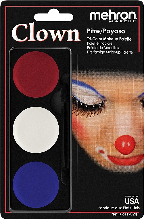 Набор кремового грима для образа - Mehron Tri-Color Makeup Palette