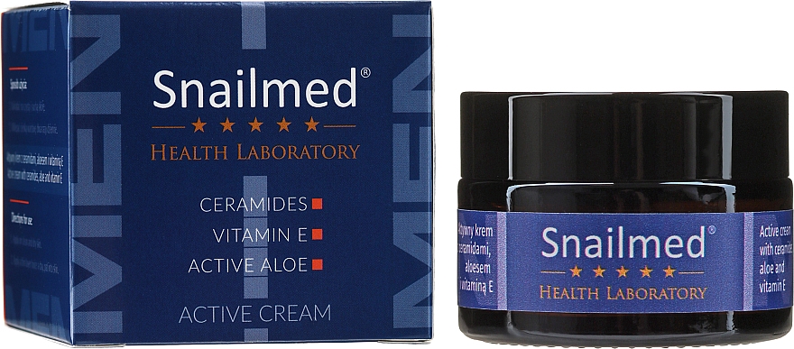 Крем для чоловіків, для зволоження й відновлення шкіри обличчя - Snailmed Health Laboratory — фото N2