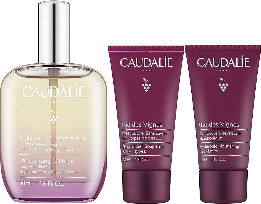 Caudalie The Des Vignes - Набір (oil/50ml + b/lot/30ml + sh/gel/30ml) — фото N2