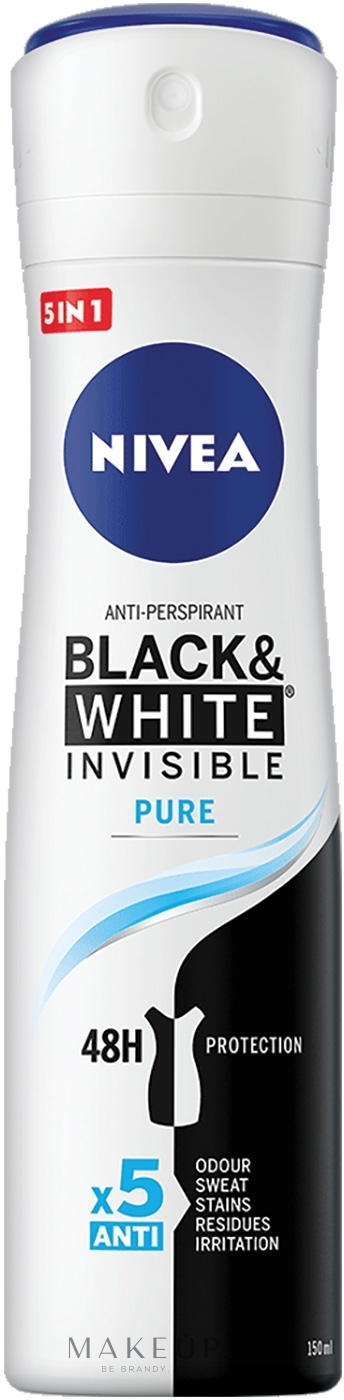 Антиперспирант "Черное и белое. Невидимый" - NIVEA Black & White Invisible Pure  — фото 150ml