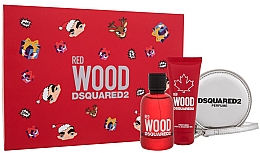 Dsquared2 Red Wood Pour Femme - Набор (edt/100ml + sh/gel/100ml + purse) — фото N1