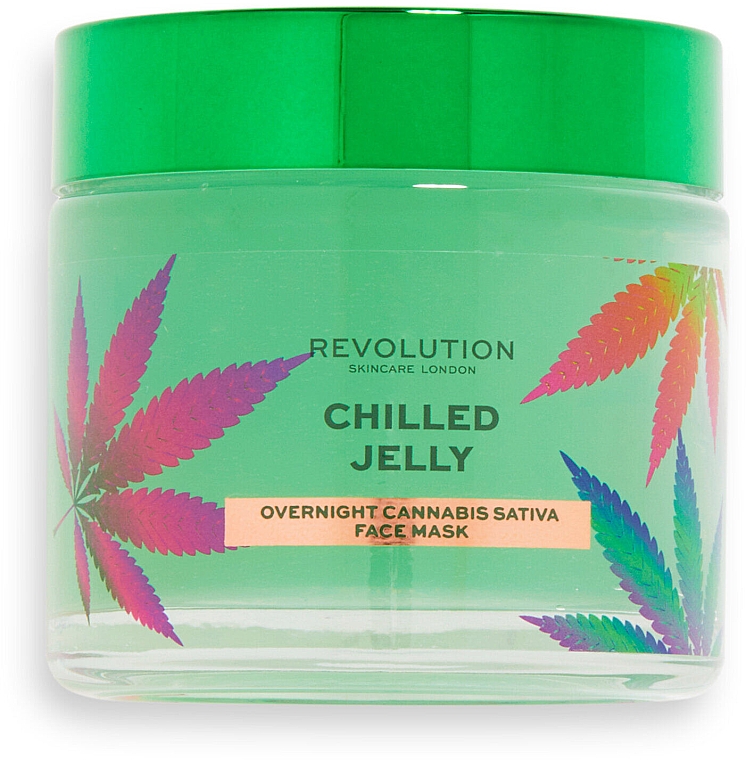 Маска для лица - Revolution Skincare Good Vibes Chilled Jelly Cannabis Sativa Overnight Mask — фото N1