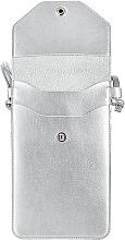 Чехол-сумка для телефона на ремешке, серебро "Cross" - Makeup Phone Case Crossbody Silver — фото N3