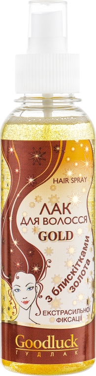 Лак для волосся "Золото", екстрасильна фіксація - Supermash Goodluck Gold Hair Spray — фото N3