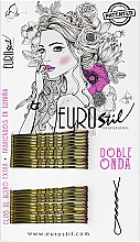 Невидимки для волос 50 мм, 24 шт., 04934, коричневые - Eurostil — фото N1