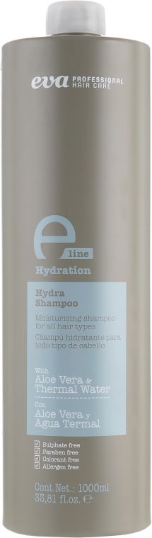 Зволожувальний шампунь для всіх типів волосся - Eva Professional E-line Hydration Shampoo — фото N3