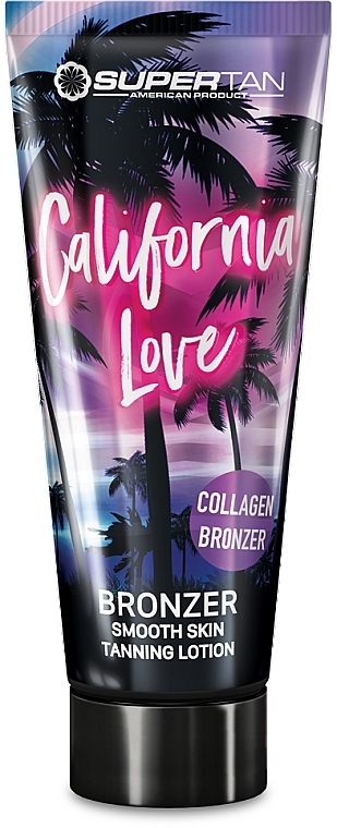 Лосьон для солярия с бронзантом, маслом ши и коллагеном - Supertan California Love Bronzer Smooth Skin Tanning Lotion — фото N1