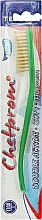 Парфумерія, косметика Зубна щітка з натуральною щетиною №46, салатова - Chetprom Double Action Soft Medium