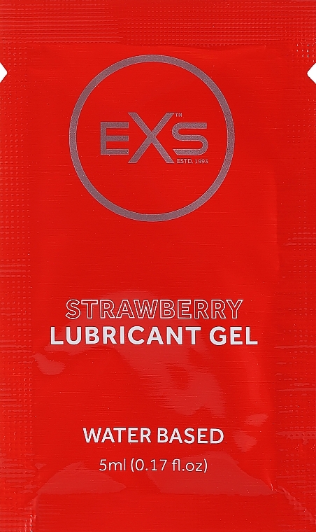 Лубрикант "Полуниця" - EXS Strawberry Lubricant Gel Water Based (саше) — фото N1