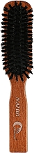 Гребінець для волосся на гумовій подушці із зубцями зі щетини кабана, 6 рядків, темний - Gorgol — фото N1