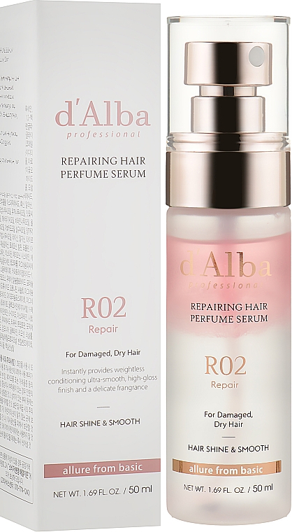 Парфумований серум для відновлення волосся - D'Alba Professional Repairing Hair Perfume Serum — фото N2