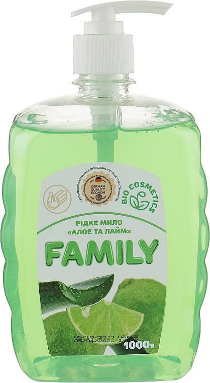 Жидкое мыло для рук "Алоэ-лайм" - Family  — фото N3