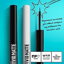 Рідка матова підводка для контурів повік - NYX Professional Makeup Vivid Matte Liquid Liner — фото N8