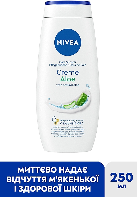 Гель-догляд для душу "Крем та Алое" - NIVEA Creme Aloe Care Shower — фото N3