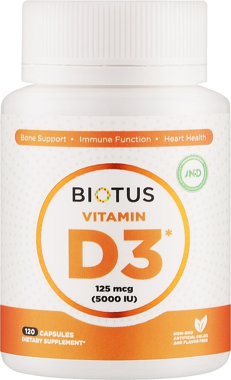 Диетическая добавка "Витамин Д3", 5000 МЕ - Biotus Vitamin D3 — фото N3