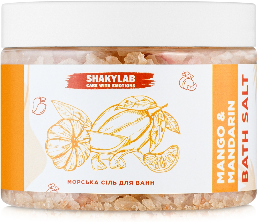 Сіль для ванн морська "Mango & Mandarin" - SHAKYLAB Natural Bath Salt